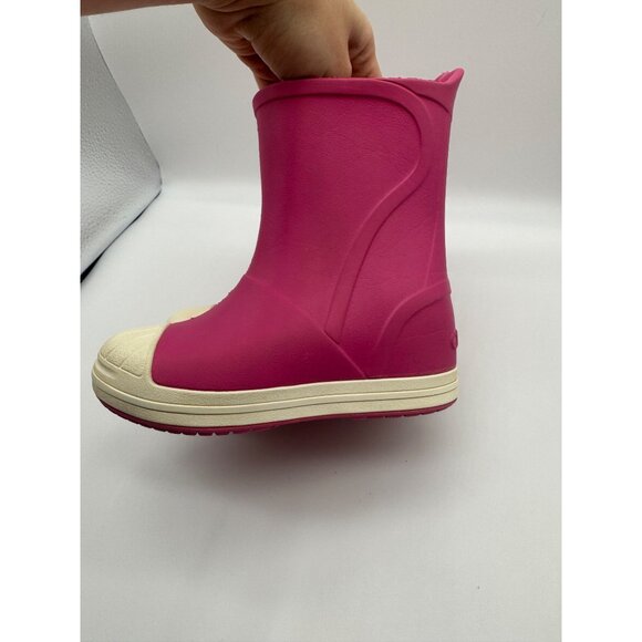 Crocs Pink Bump It Rain Boot Infant Toddler Size 10 203515 - Picture 4 of 9